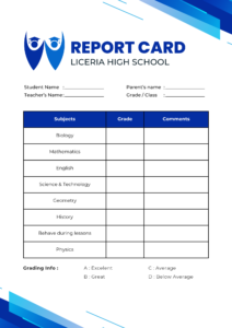 Professional Student Report Card Generator Free