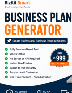 Complete business plan generator format for Pakistan