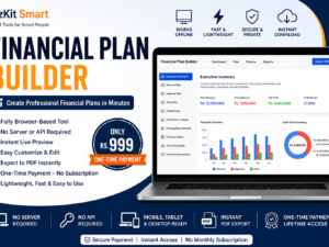 Financial Plan Builder by BizKit Smart – Instant Download Tool